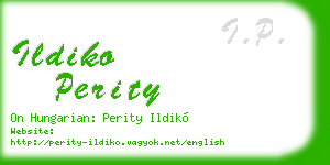 ildiko perity business card